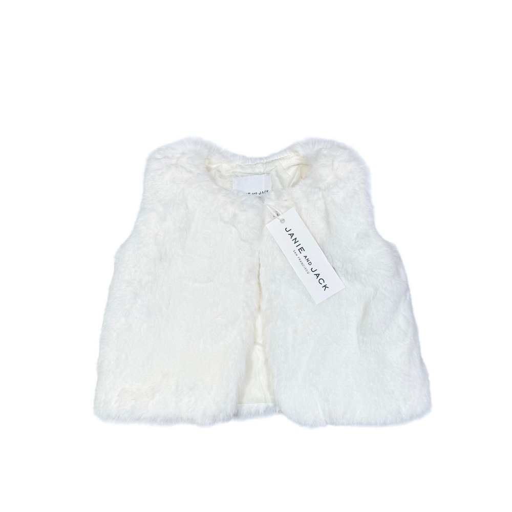 NWT Janie and Jack Faux Fur Vest 3-6 Months